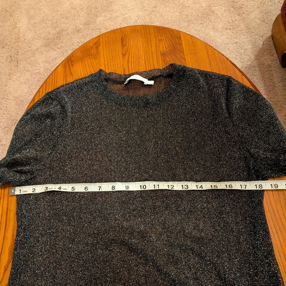 Jonathan Simkhai sheer black metallic top, size M - Picture 4 of 9